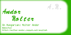 andor molter business card